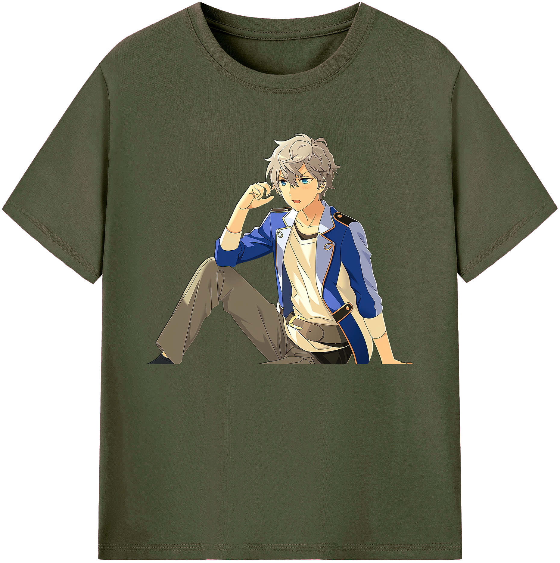 （画像用） あんさんぶるスターズ! Ensemble Stars 綿100％ メンズ半袖Tシャツ｜肌触りやわらか＆通気性